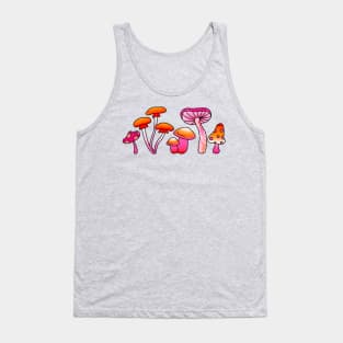 Lesbian pride flag mushrooms Tank Top